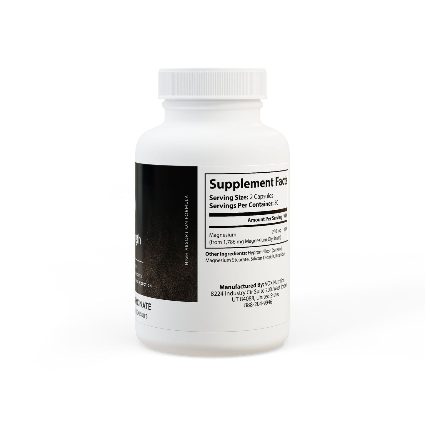 Magnesium Glycinate Supplement (60 Capsules)