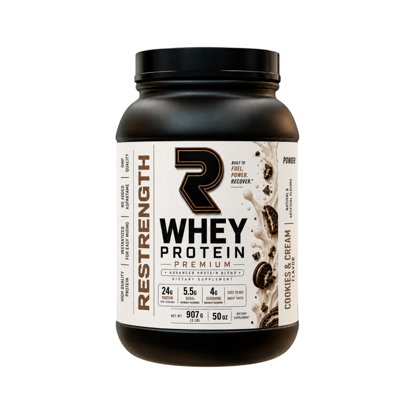 Premium Whey Protein - Cookies & Cream (2lb, 50oz)