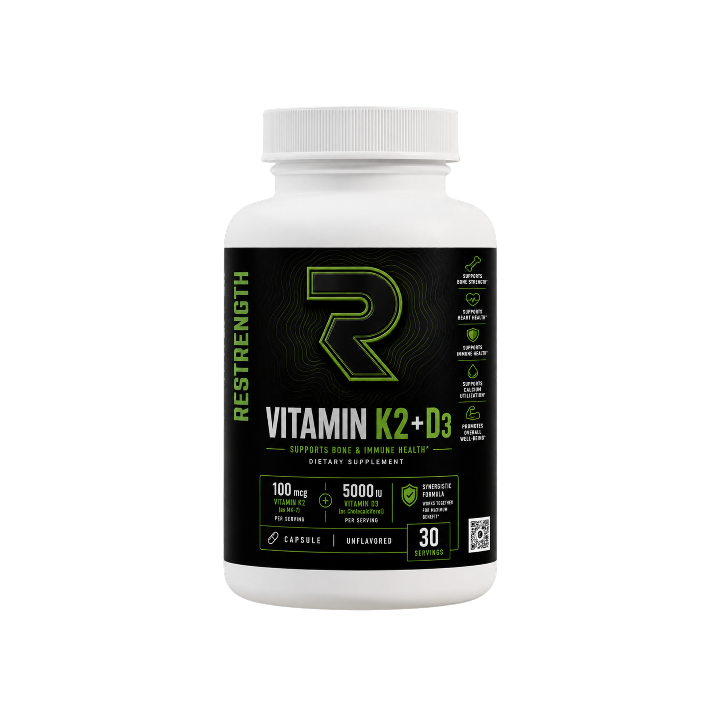 Vitamin K2 + D3 (60 capsules, 5oz)