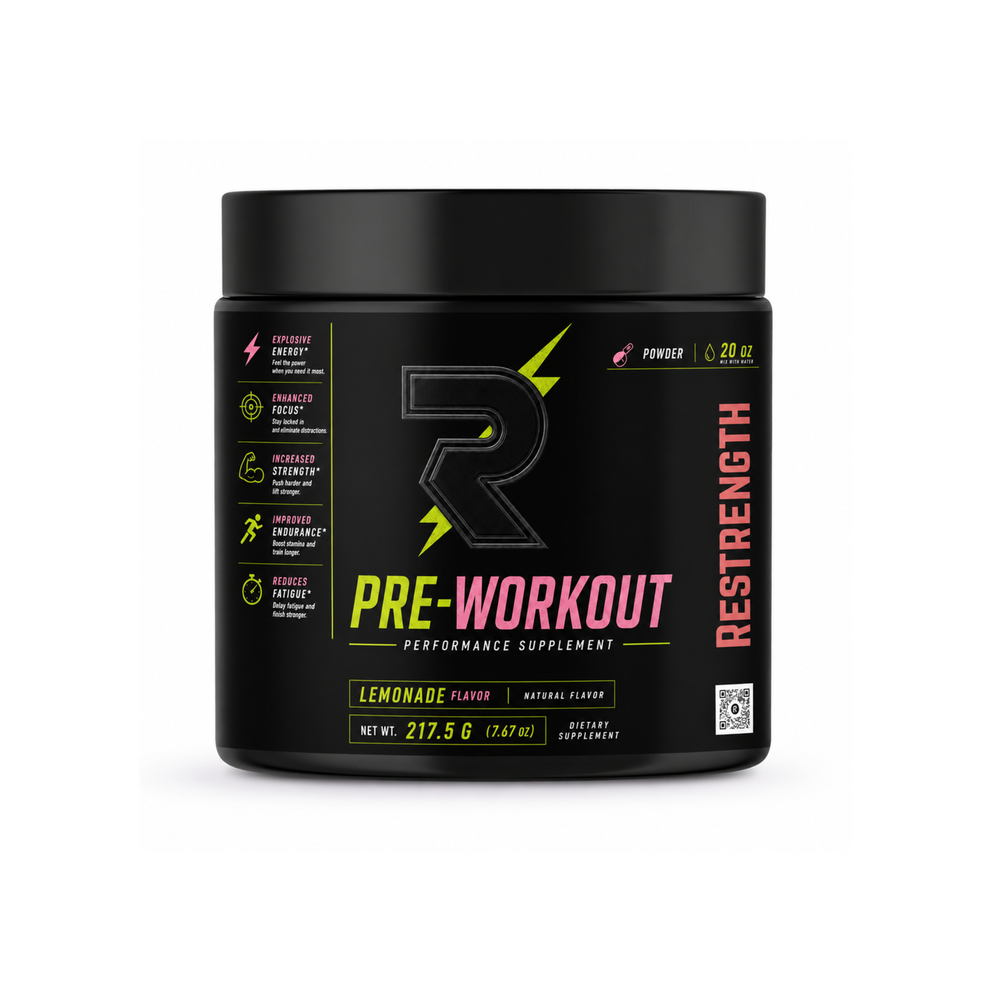 Energy Pre-Workout Lemonade (214g, 20oz)