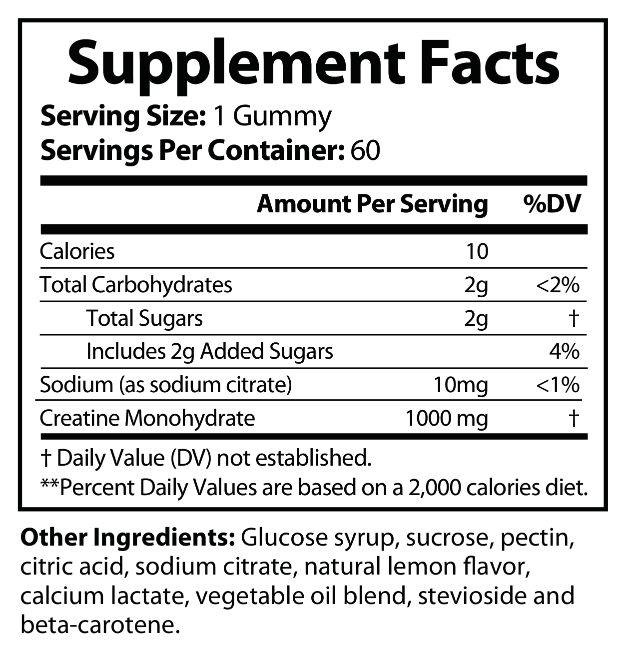 Super Creatine Gummies (1000mg)